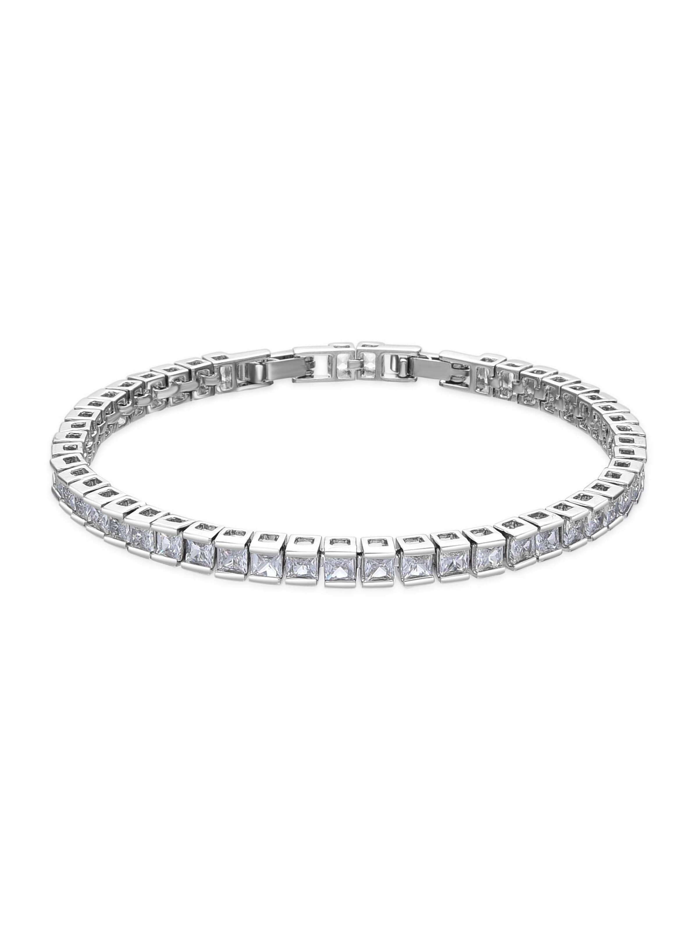 Luxenter Bracelet 'Zaix' en 19 cm en gris argenté, Vue avec produit
