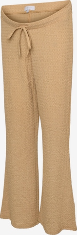 Wide Leg Pantalon 'MLADINE' MAMALICIOUS en beige : devant