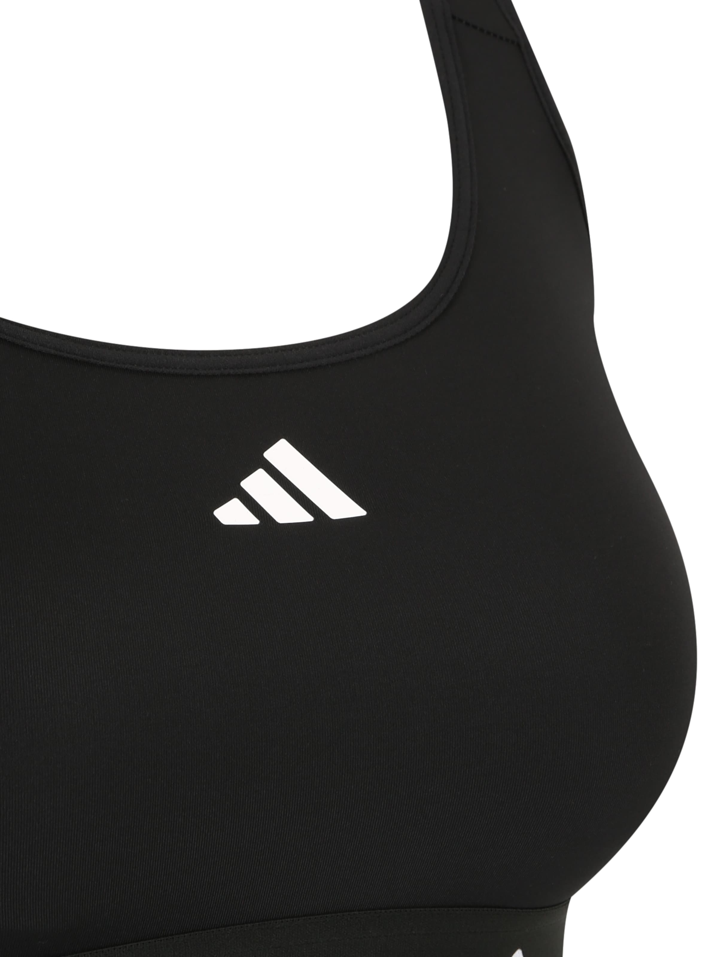 ADIDAS PERFORMANCE Bustier Športni nederček 'Powerreact Training Medium-support Techfit' | črna barva