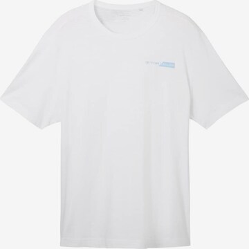 T-Shirt TOM TAILOR Men + en blanc : devant