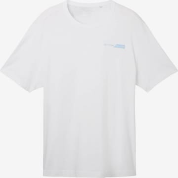 T-Shirt TOM TAILOR Men + en blanc : devant