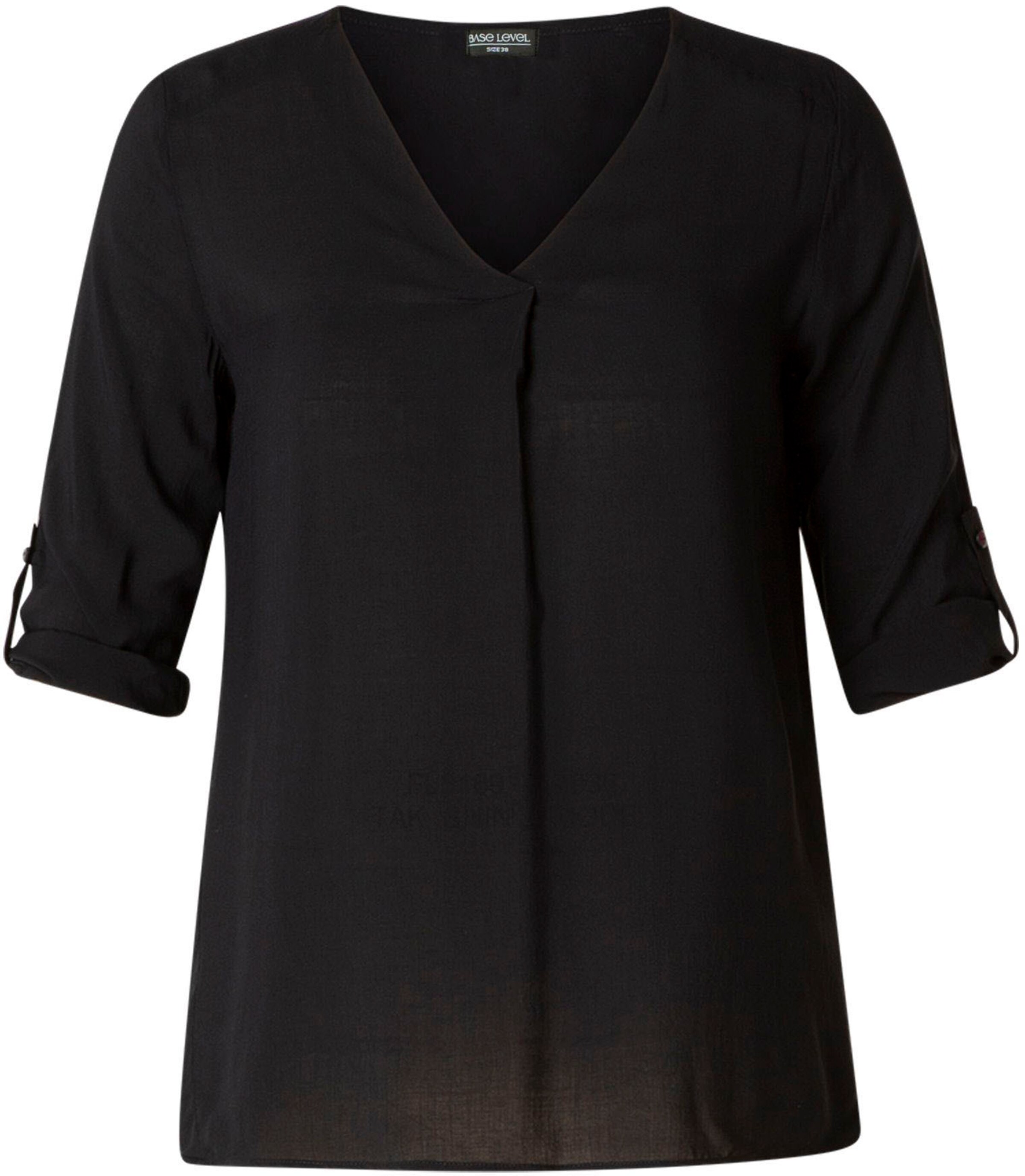 BASE LEVEL Bluse in Schwarz: Vorderseite