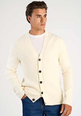 Lindbergh Knit Cardigan in White: front