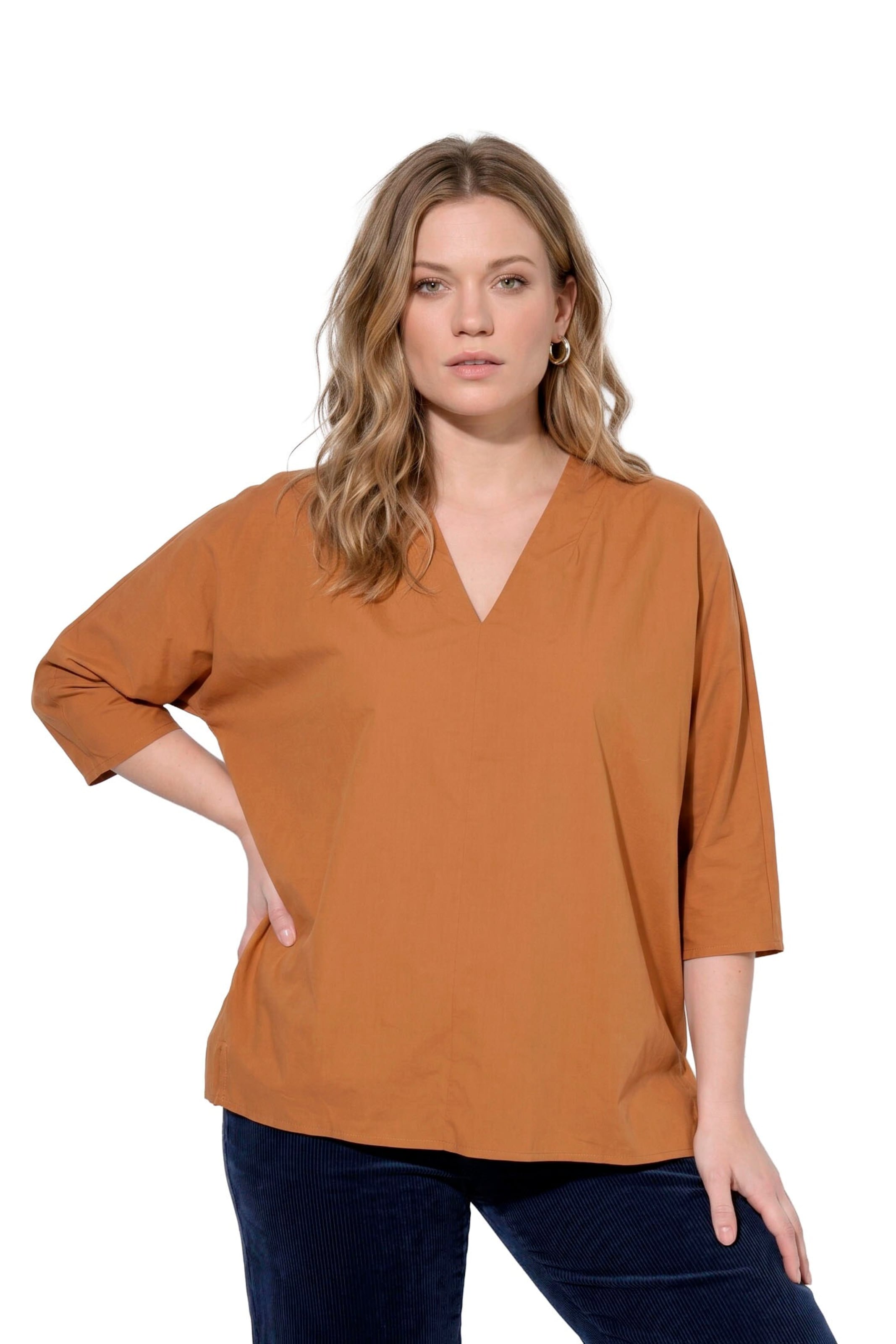Ulla Popken Blouse in Oranje: voorkant