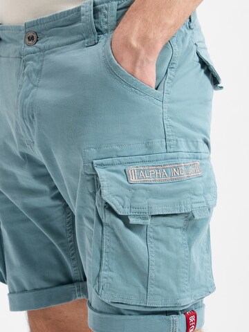 ALPHA INDUSTRIES Regular Cargo trousers ' Crew Short ' in Blue