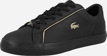 Baskets basses LACOSTE en noir : devant