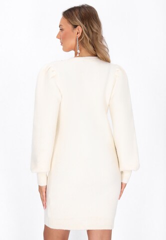 faina Knit dress in White