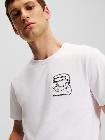 Karl Lagerfeld Shirt ' IKONIK Outline ' in Weiß