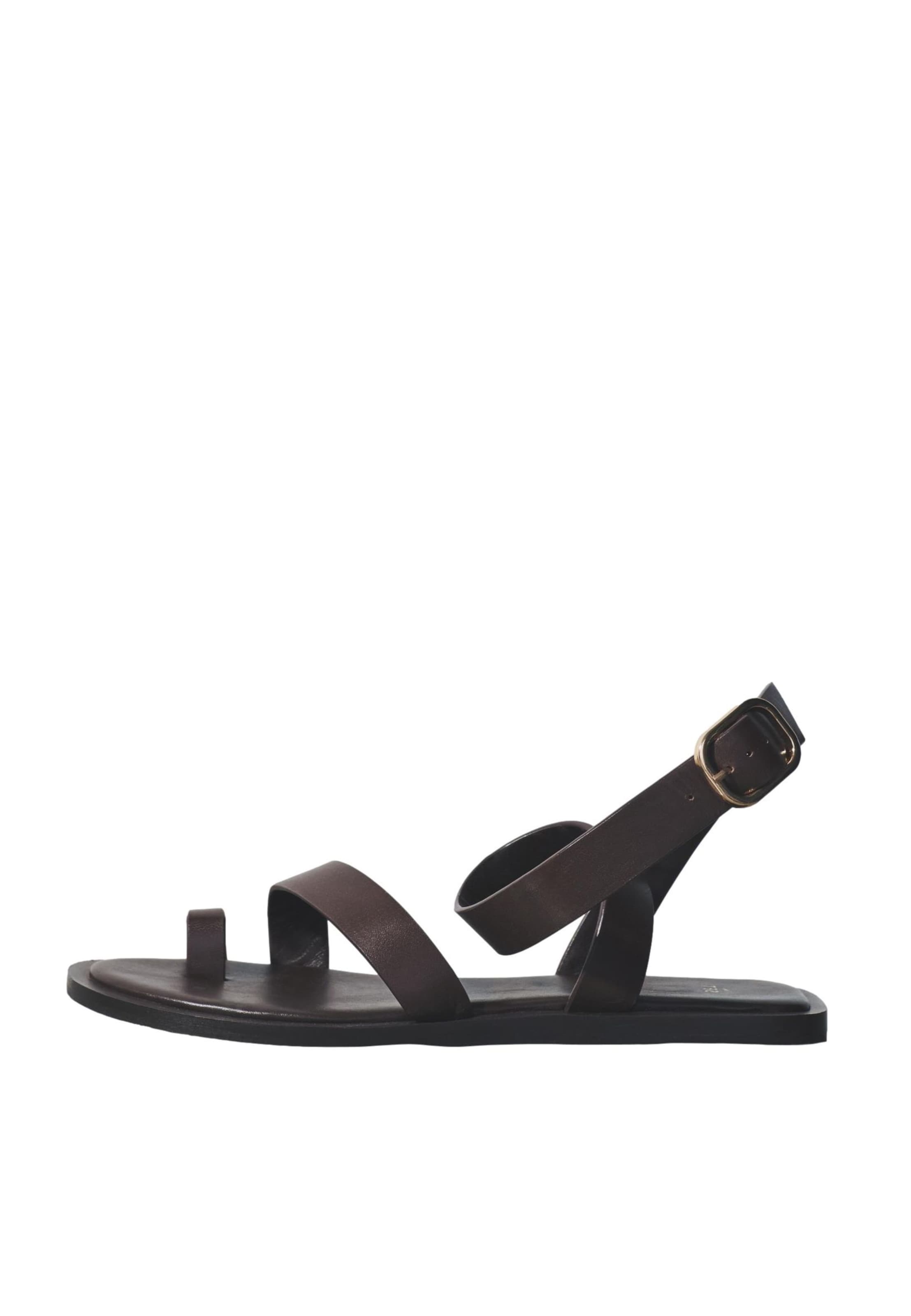 The Set Teenslipper in Bruin: voorkant