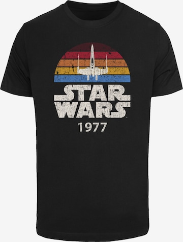 T-Shirt 'Star Wars X-Wing Trip 1977 T-' F4NT4STIC en noir : devant