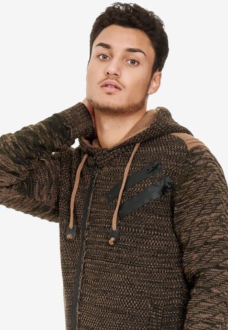 Rusty Neal Knit Cardigan in Brown