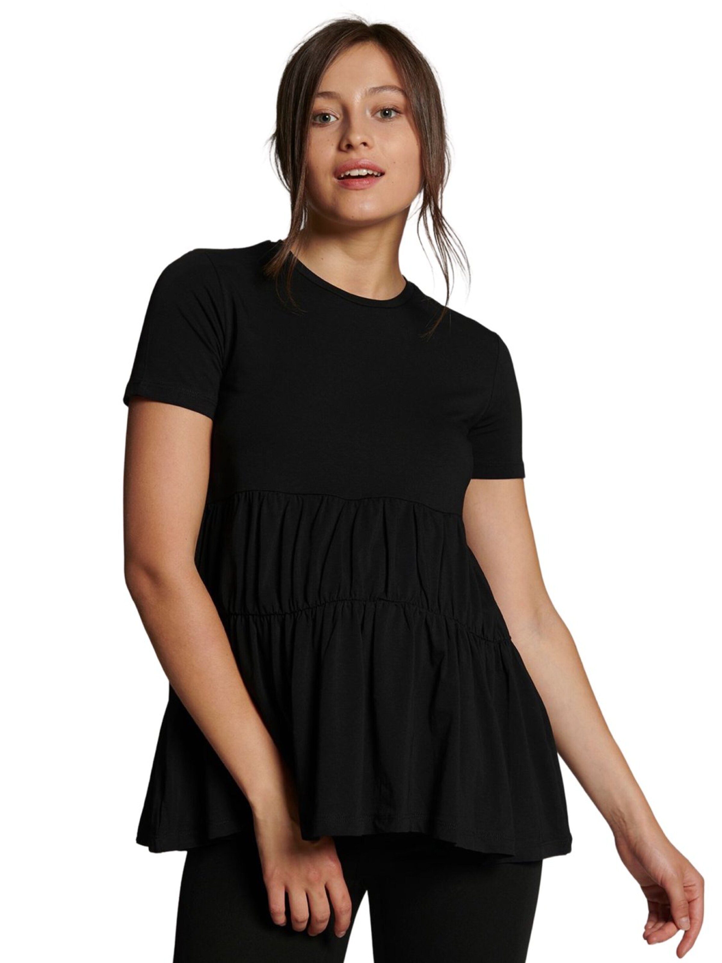 LYN MAMA Blouse in Zwart: voorkant