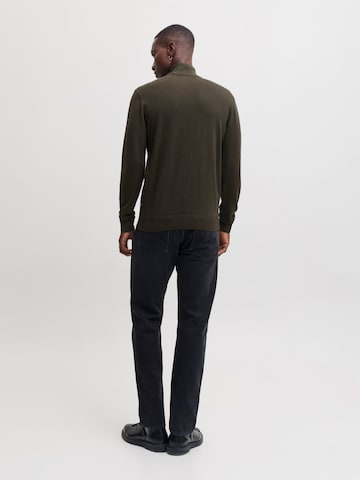 JACK & JONES Sweater 'JJEEMIL' in Brown