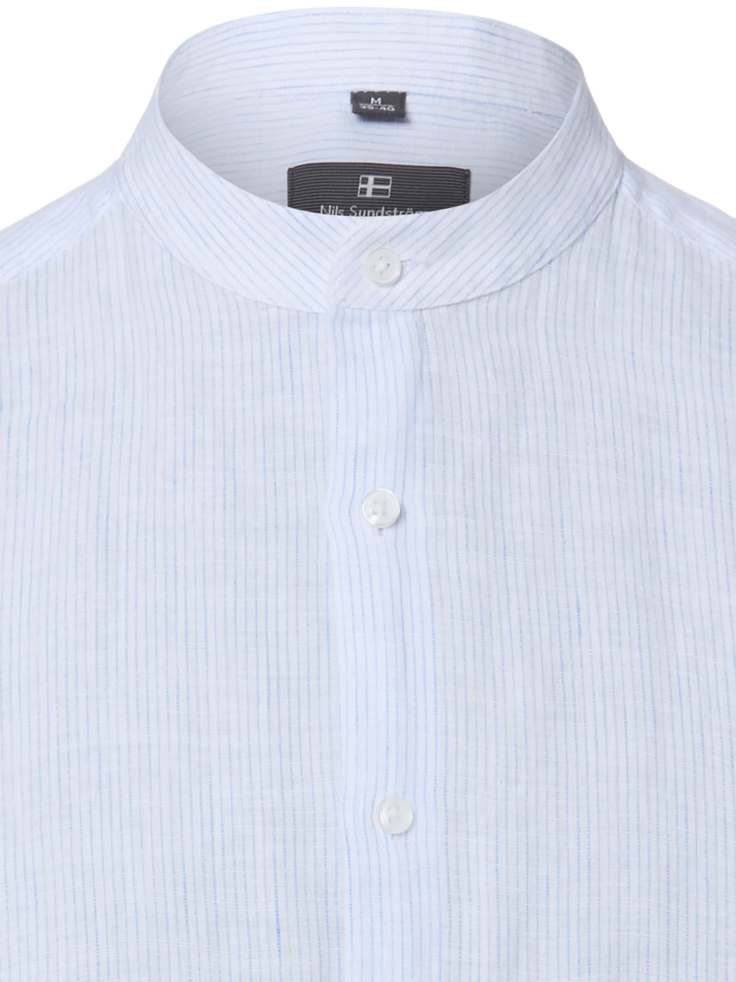 Nils Sundström Slim Fit Hemd in Blau