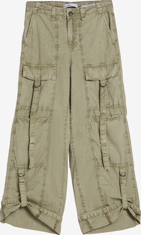 Pantalon cargo Bershka en vert : devant