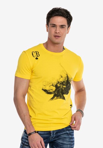 CIPO & BAXX Shirt in Geel: voorkant