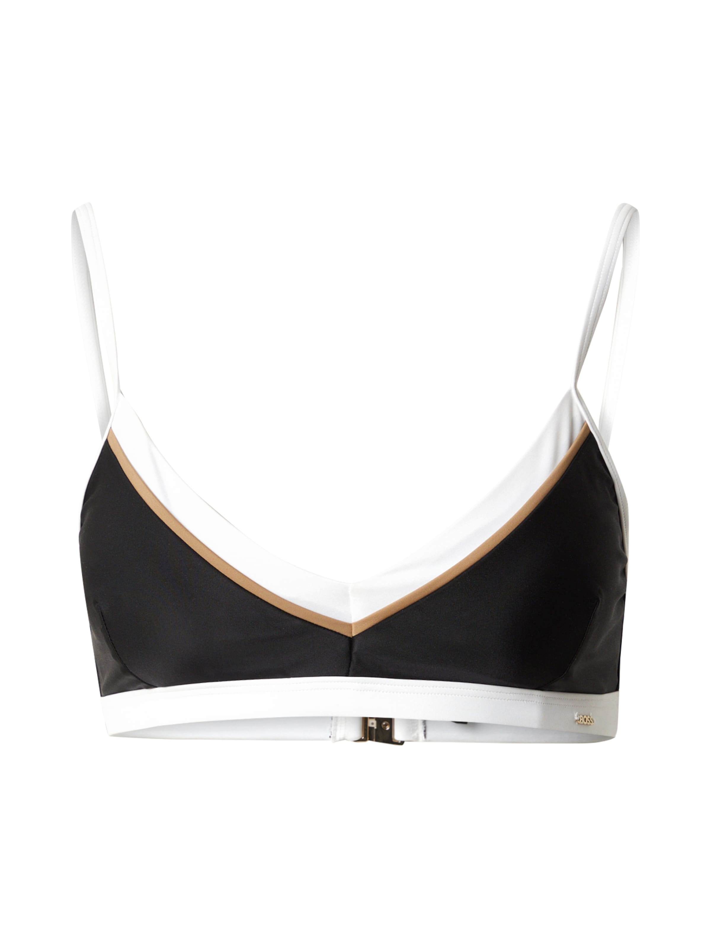 BOSS Õlapaelteta topp Bikiinitopp, värv must: eest vaates