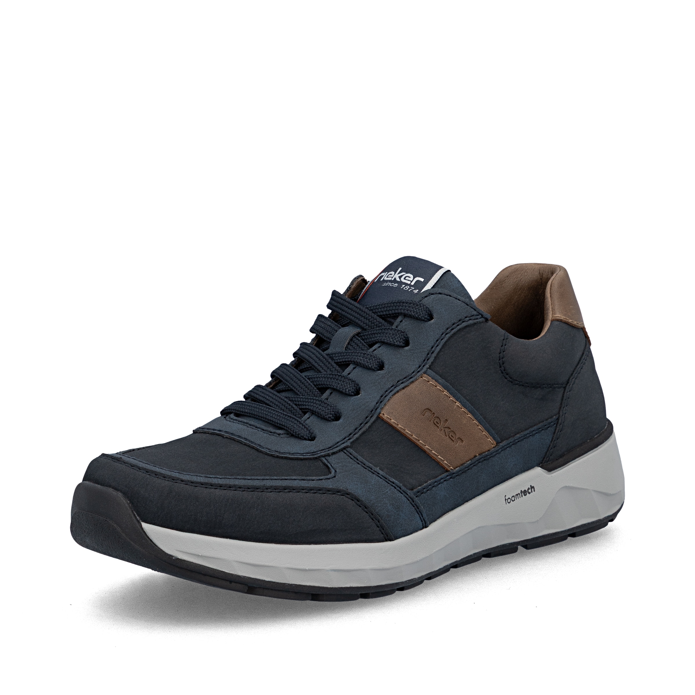 Chaussure à lacets Rieker en bleu : devant