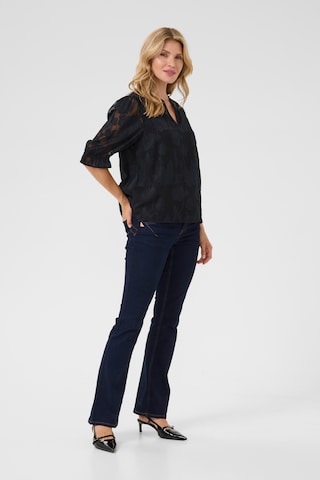 Cream Blouse 'Yana' in Zwart