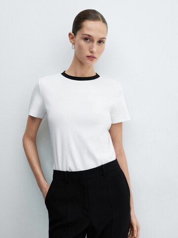 T-shirt 'DOLORES' MANGO en blanc : devant