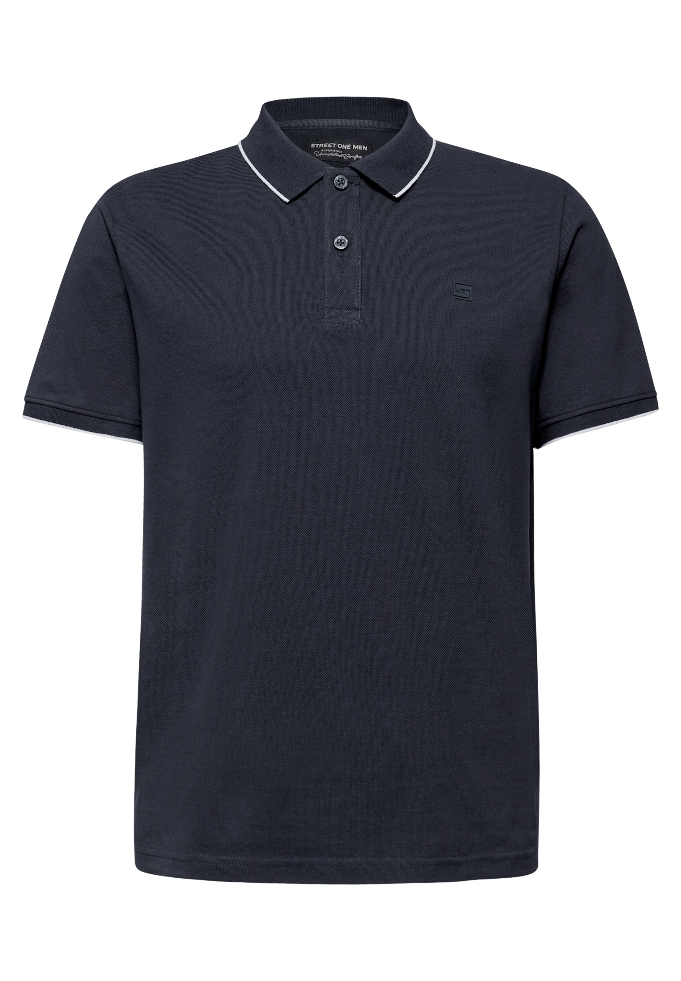 Street One MEN Poloshirt in dunkelblau, Produktansicht