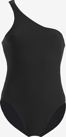 Wolford Bralette Swimsuit ' High Leg One Piece ' in Black: front