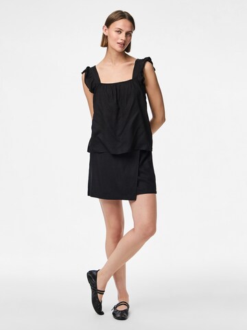 PIECES Bluse i sort