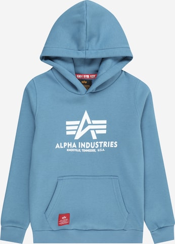 ALPHA INDUSTRIES Sweatshirt in Blauw: voorkant