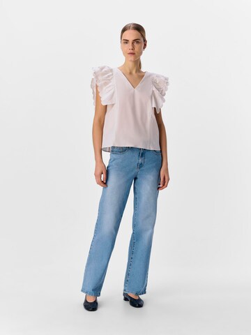 OBJECT Bluse 'OBJHope Papaya' i hvid
