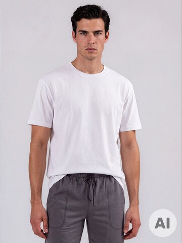 Pantalon de pyjama ' Lounge Kurz ' Ammann en gris