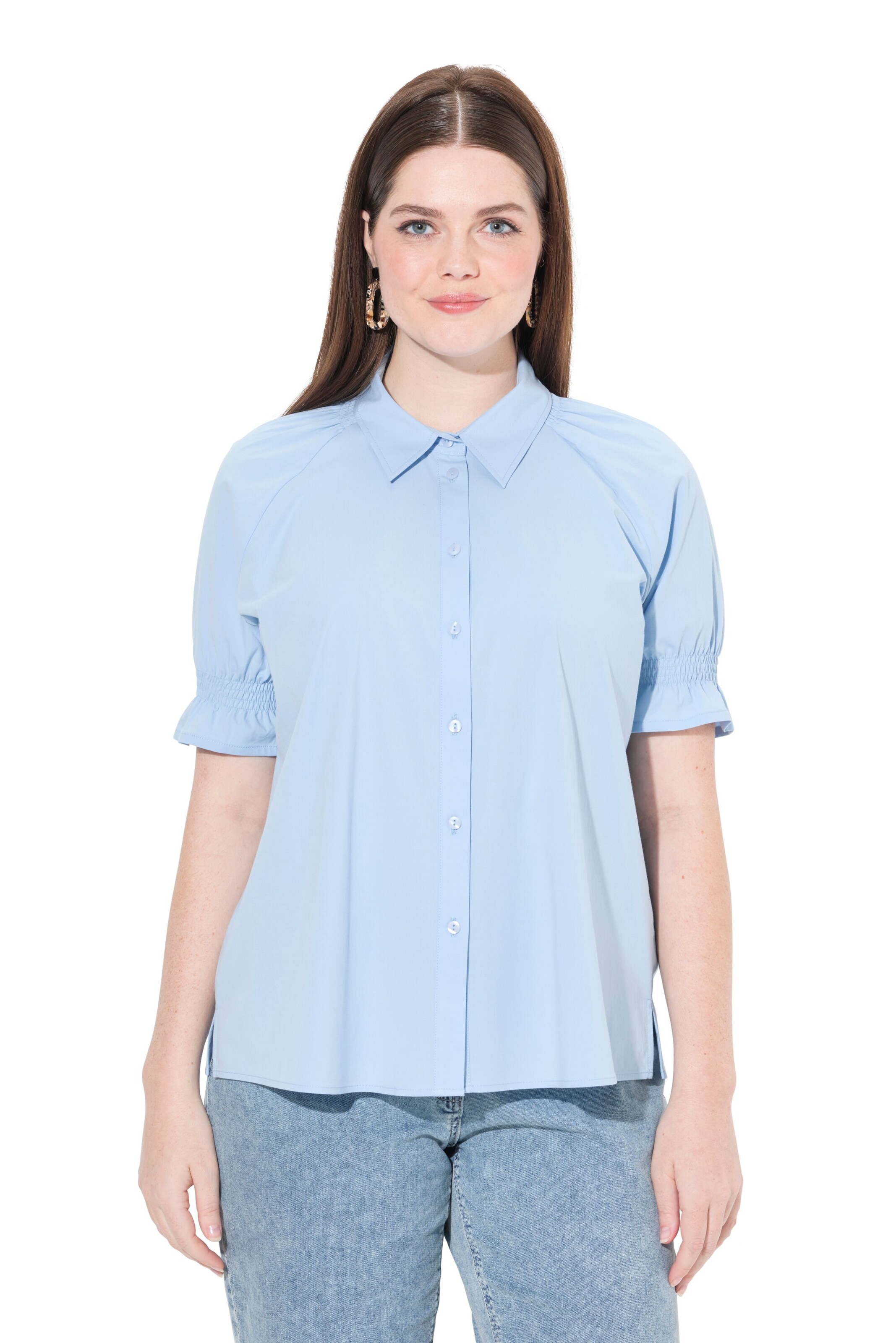 Ulla Popken Bluse in Blau: Vorderseite