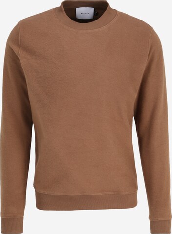 Sweat-shirt Rotholz en marron : devant