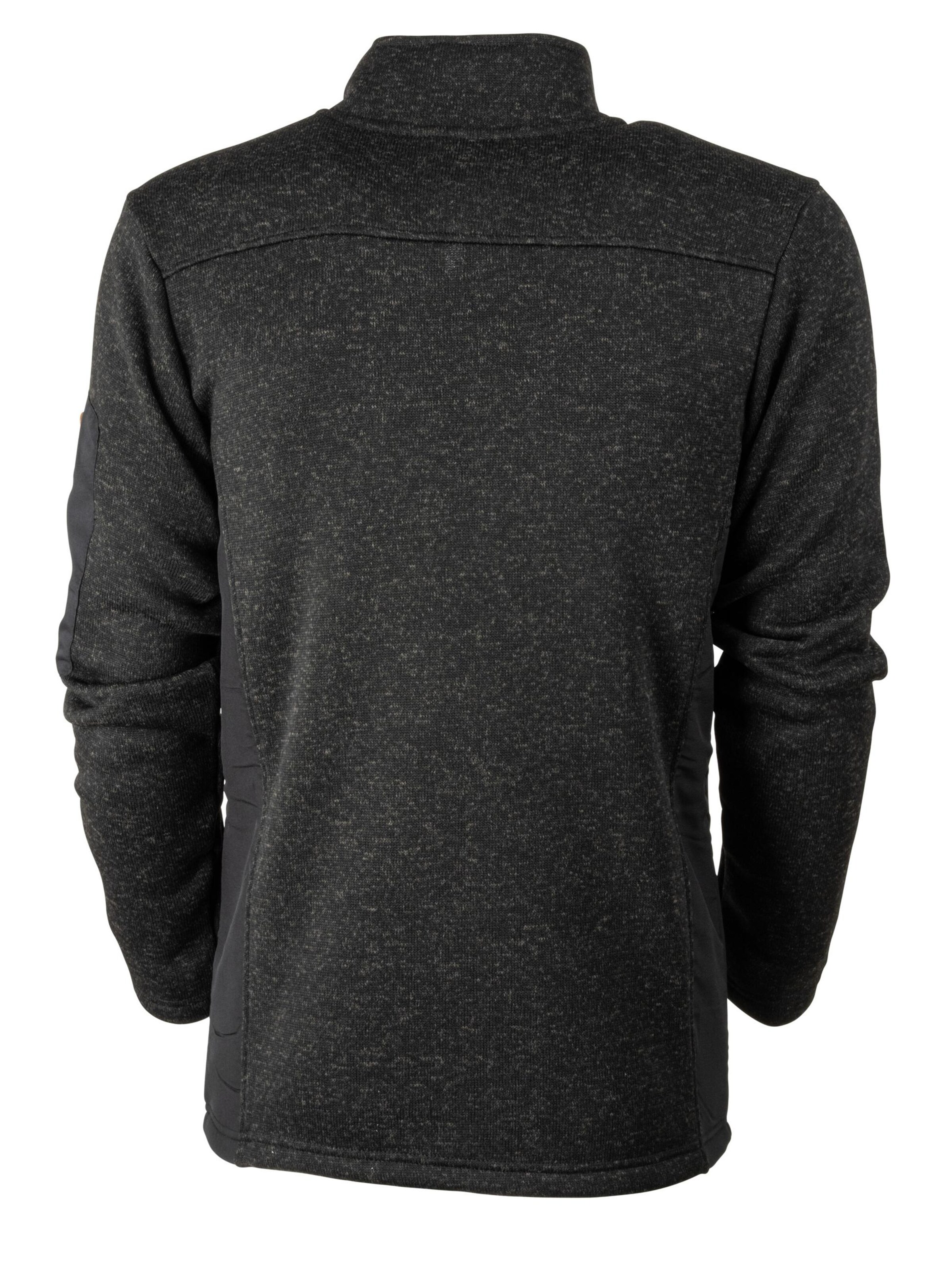 FORSBERG Fleece Jacket 'Strickfleece Jacke' in Black