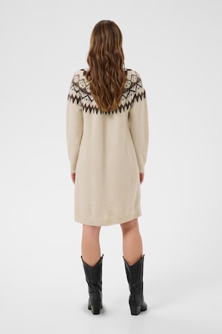 Cream Gebreide jurk 'Cherrie' in Beige
