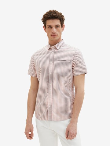 TOM TAILOR Regular fit Button Up Shirt in Pink: front