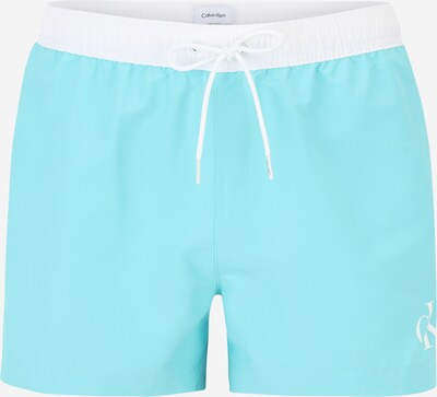 Calvin Klein Swimwear Board Shorts in Aqua / White, Item view