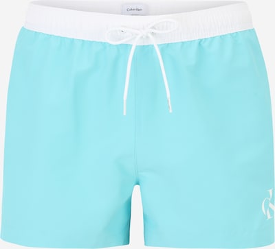 Calvin Klein Swimwear Kratke kopalne hlače | voda / bela barva, Prikaz izdelka