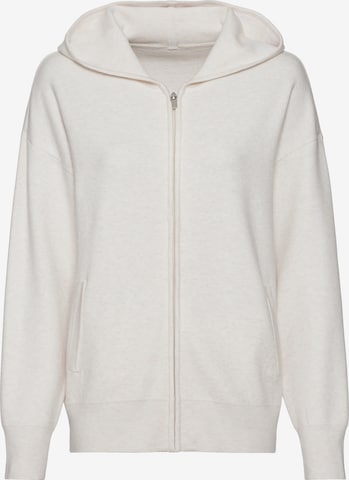 Veste de survêtement Elbsand en blanc : devant