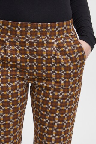 b.young Regular Pleat-Front Pants 'Rowan' in Brown