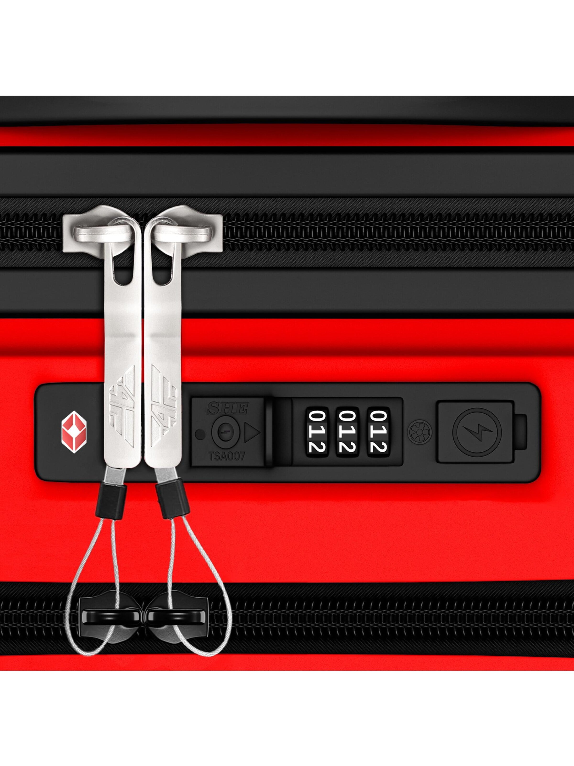 4FLY Suitcase Set 'Linea Lux' in Red