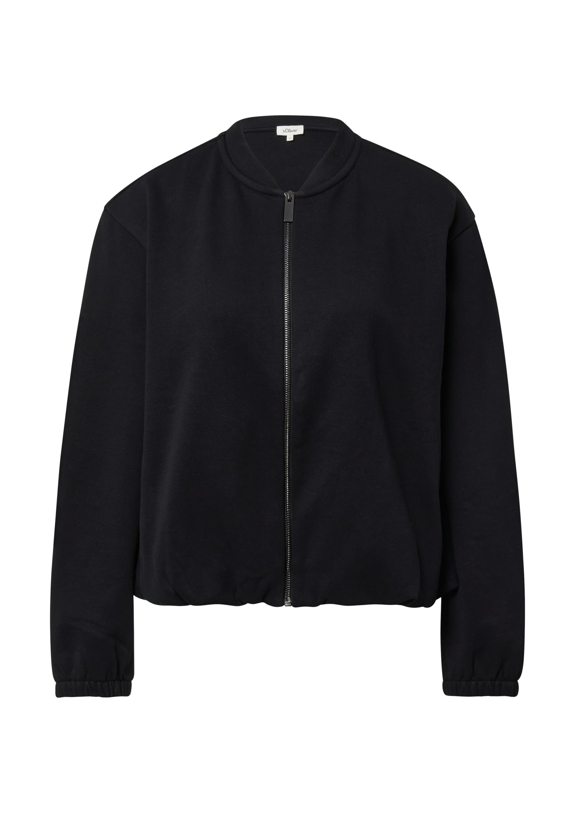 s.Oliver Sweatvest in Zwart: voorkant