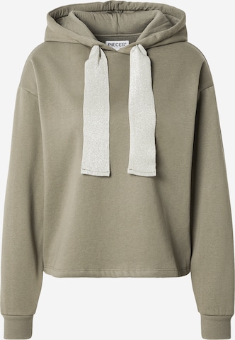 PIECES Sweatshirt 'PCCHILLI' in Grün: Vorderseite