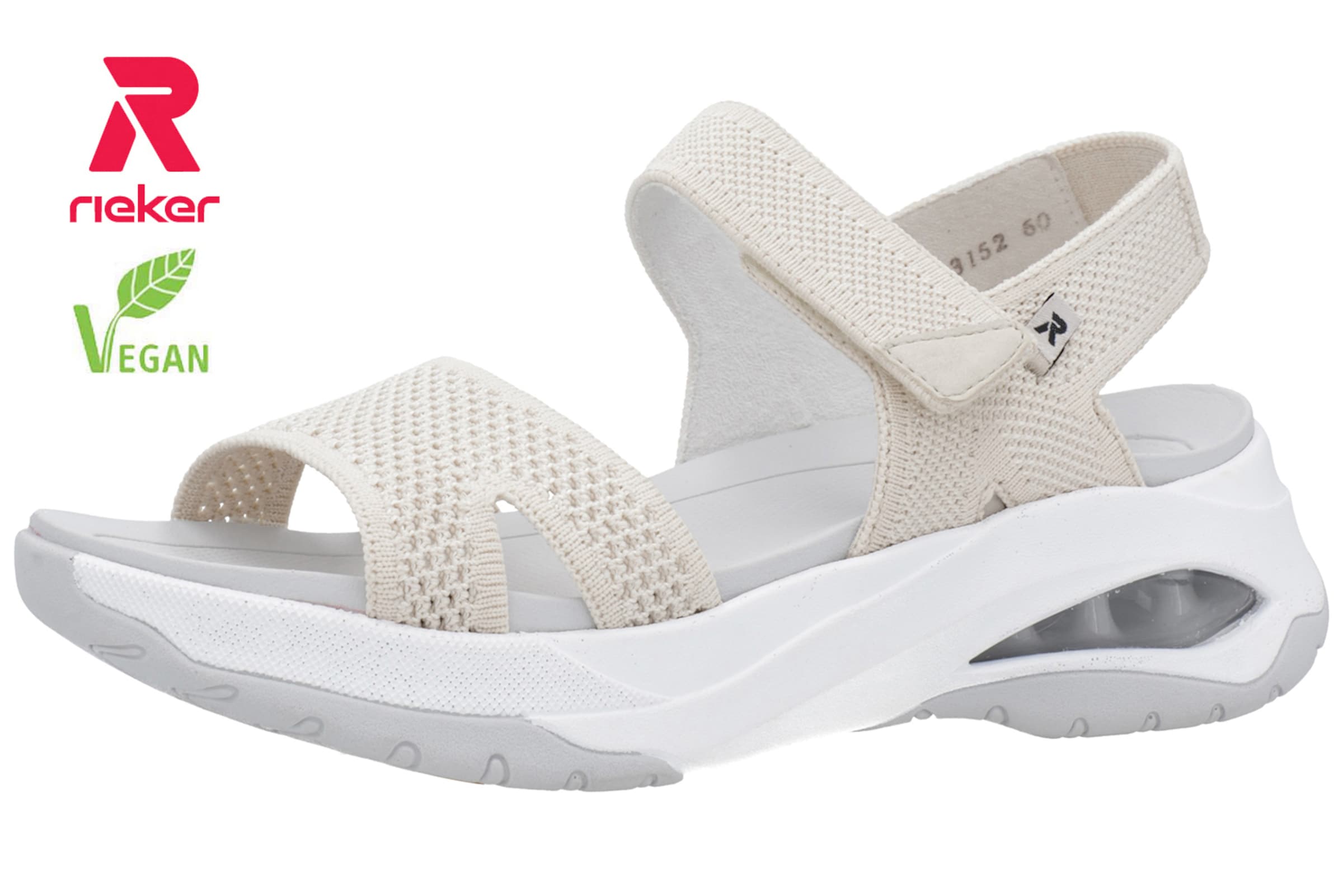 Sandales de randonnée Rieker Sport en beige : devant