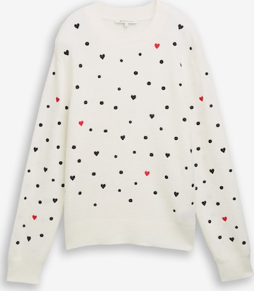 TOM TAILOR DENIMPulover - bijela boja: prednji dio