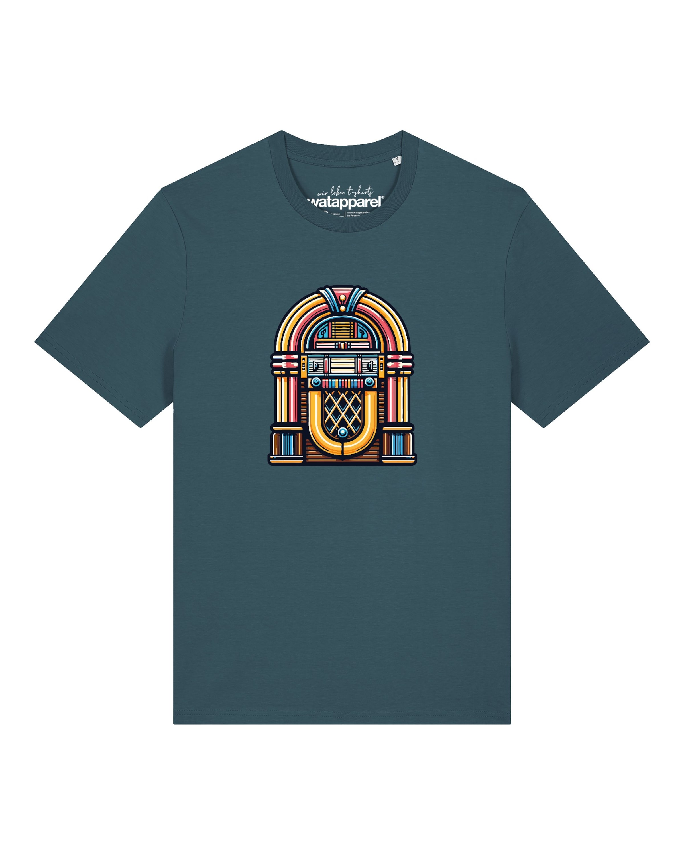 Watapparel Shirt 'Jukebox' in Groen: voorkant