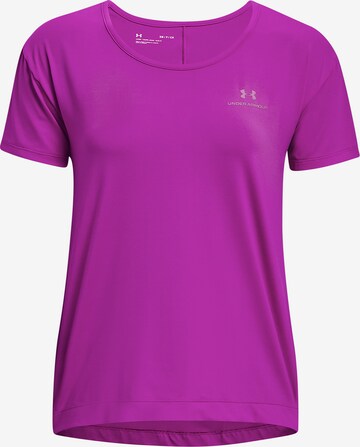 T-shirt fonctionnel 'RUSH' UNDER ARMOUR en violet : devant