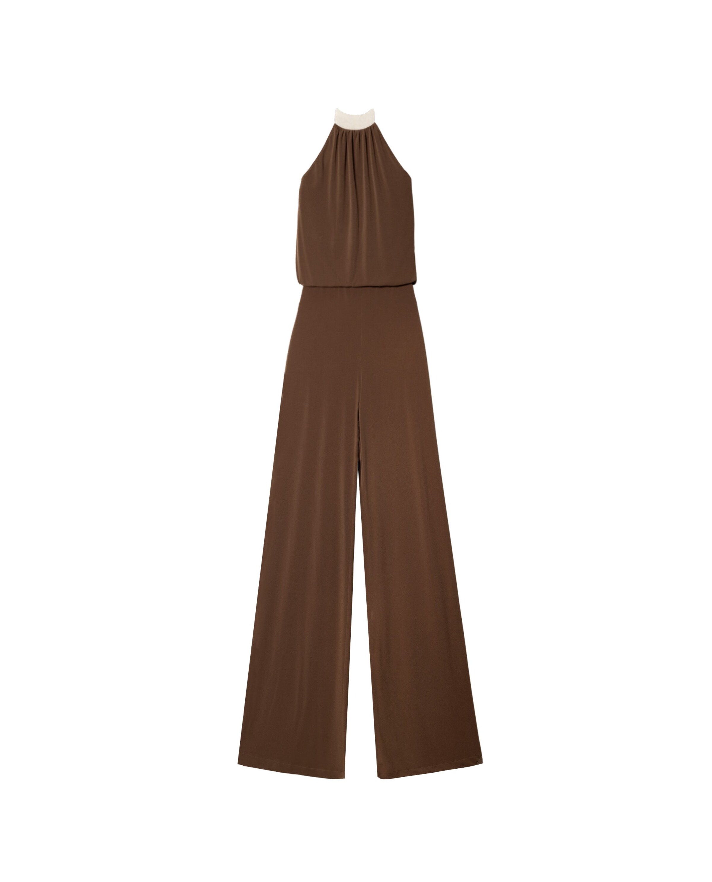 THE-ARE - Jumpsuit en marrón: frente