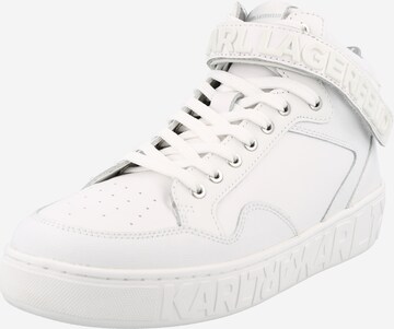 Karl Lagerfeld Magas szárú edzőcipők 'KUPSOLE' - fehér: elől