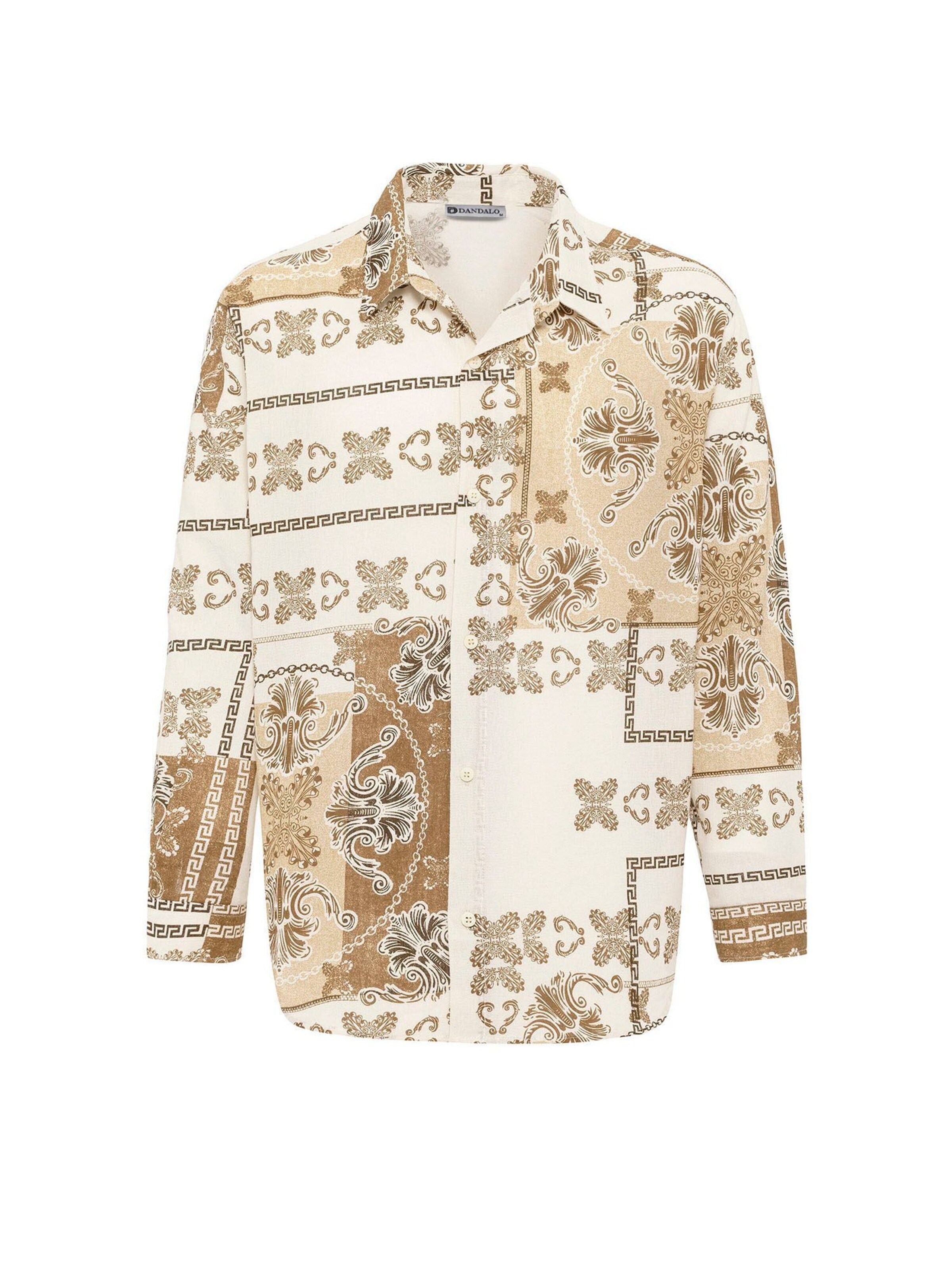 Dandalo Comfort Fit Hemd in Beige: Vorderseite