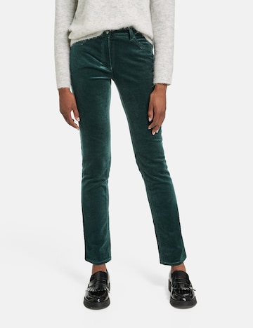 GERRY WEBER Regular Trousers in Green: front